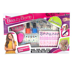 ZESTAW DO STYLIZACJI PAZNOKCI DLA DZIECI LAKIERY NAKLEJKI PILNICZKI