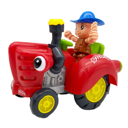 Traktor z farmerem ze światłem i dźwiękiem 