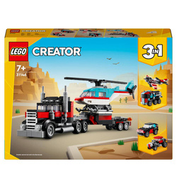 LEGO Creator 31146 Ciężarówka z platformą i helikopterem 3w1