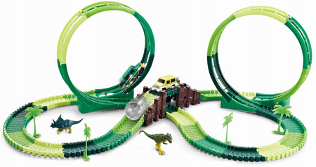 Tor samochodowy wyścigowy dinozaur dino park 434cm