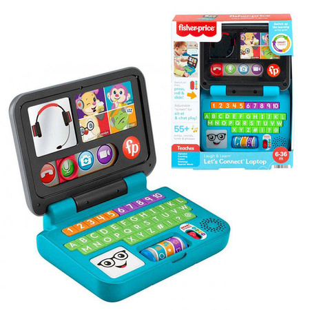 Fisher-Price Ucz się i Śmiej Edukacyjny Laptop Malucha Porozmawiajmy HHX33
