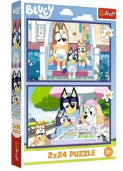 Puzzle 2x24 el. Zabawna Bluey Trefl