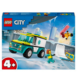Klocki LEGO City 60403 Karetka i snowboardzista