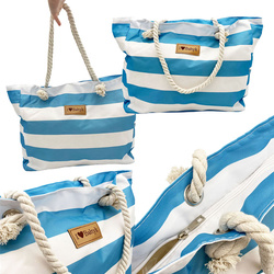 Torba plażowa I Love Bałtyk zamek duża torebka piknik marynistyczny styl