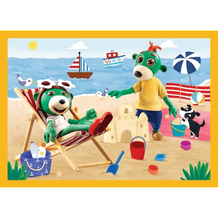 Puzzle 4w1 Trefliki na wakacjach Trefl