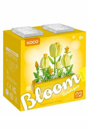 KOCO KLOCKI KONSTRUKCYJNE KWIATY TULIPANY W DONICZCE 295el 02083