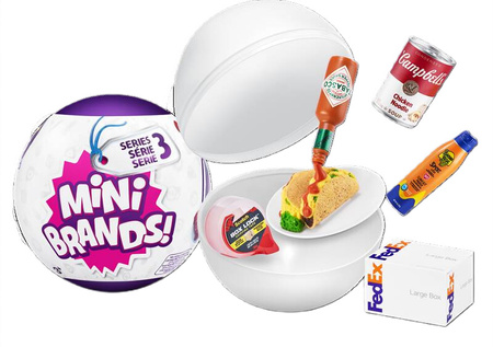 5 SURPRISE MINI BRANDS KULA ZABAWKA NIESPODZIANKA PRODUKTY MINIATURY S3