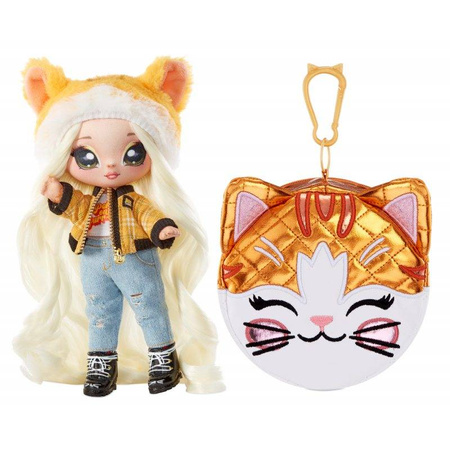 Na! Na! Na! Suprise Glam lalka seria 2 Tabitha Nekota (Tabby Cat) i portmonetka