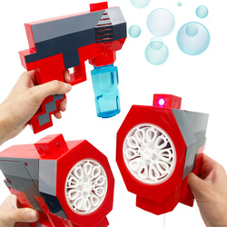 Automatyczny pistolet do baniek pixel światło odgłosy strzelania na baterie