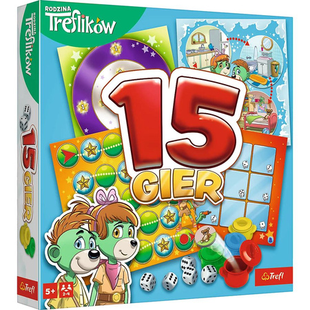TREFL gra planszowa 15 gier Rodzina Treflików rodzinna familijna