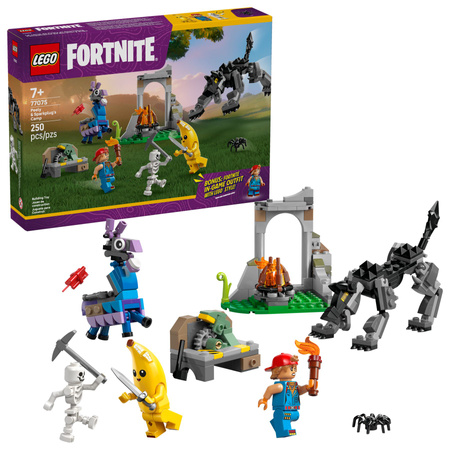 Klocki LEGO 77075 Fortnite Skórek i Iskra oraz obóz