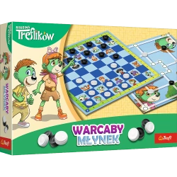 Gra planszowa Warcaby i młynek Rodzina Treflików