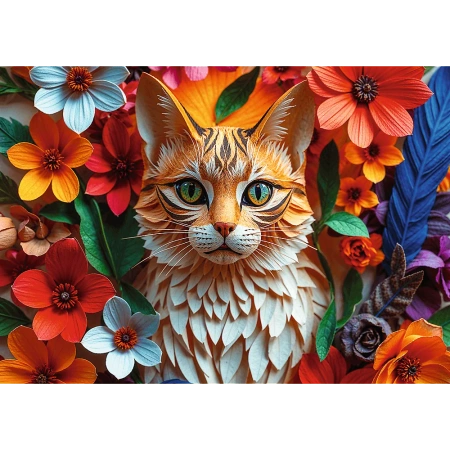 Puzzle z efektem 3D 1000 elementów 40-lecie Trefl Kot