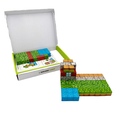 Klocki magnetyczne kostki 3D 108 elementów bloki 2,5 cm bok