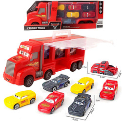 CZERWONA LAWETA TRUCK AUTO ZESTAW SAMOCHODÓW WYŚCIGOWE