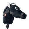 Czarna głowa konia na kiju w gwiazdki 72cm skoczek HOBBY HORSE