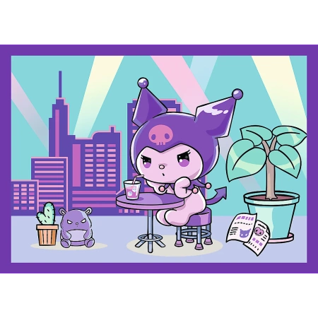 Puzzle 4w1 Kuromi Dzień Kuromi Trefl