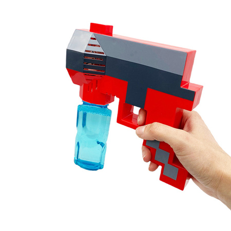 Automatyczny pistolet do baniek pixel światło odgłosy strzelania na baterie