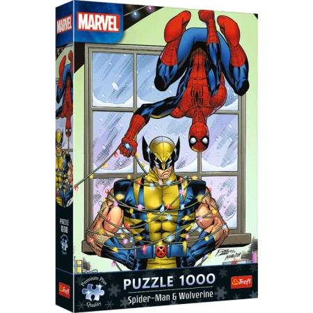 Puzzle 1000 el. Marvel Spider-Man i Wolverine Święta Trefl