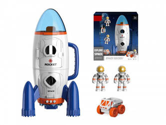 Duża rakieta kosmiczna pojazd kosmiczny kosmonauci 2szt.