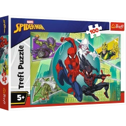 Puzzle 100 el. Spiderman Pajęczna maska 16519