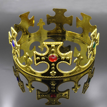 KORONA KRÓLA ZŁOTA Z DIAMENTAMI ROZKŁADANA REGULOWANA  