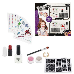 Zestaw do robienia tatuaży dla dzieci brokatowe zmywalne SZMINKA