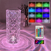 LAMPKA BIURKOWA LED USB KRYSZTAŁOWA NA AKUMULATOR PILOT RGB DOTYK