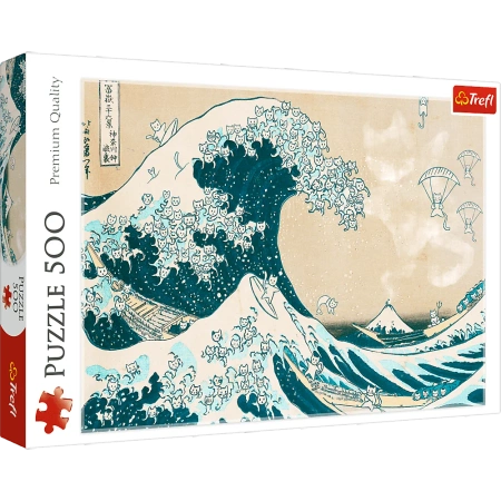 Puzzle 500 elementów Wielka kocia fala Trefl