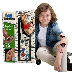 Tatuaże dla dzieci 75 sztuk dla chłopca sztuczne dziecięce zmywalne