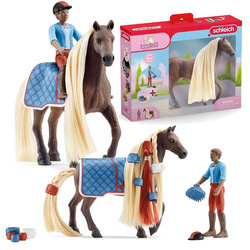 KOŃ DO CZESANIA STYLIZOWANIA OZDABIANIA AKCESORIA BRĄZOWY LEO I ROCKY SOFIA