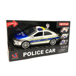 Radiowóz policyjny auto POLICJA szare z dzwiękami i światłami