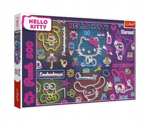Puzzle 500 elementów Hello Kitty Neon Trefl