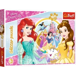 TREFL PUZZLE 100 Glitter Wspomnienia Belli i Ariel