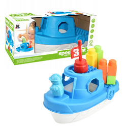 Łódka zabawka do basenu wanny na plażę klocki do układania dla dziecka