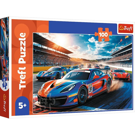 Puzzle 100 elementów Samochody szybka wyścigówka Trefl