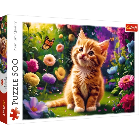 Puzzle 500 elementów Uroczy kotek Trefl