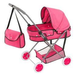 Wózek gondola dla lalek duży głęboki składany lekki z torbą