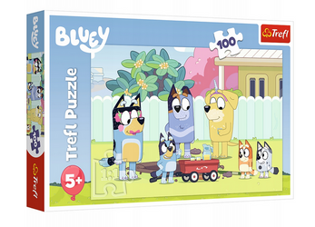 TREFL Puzzle Pieski Wesoły Świat Bluey 100 elementów 16471