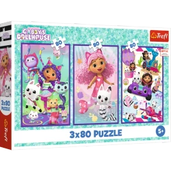Puzzle 3 x 80 elementów Kolorowe dni Gabi Trefl