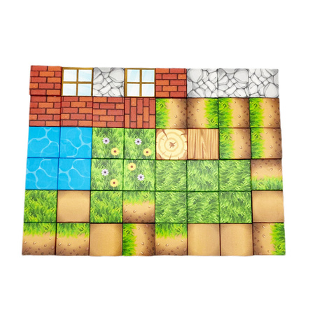 Klocki magnetyczne kostki 3D 48 elementów 2,5cm bok