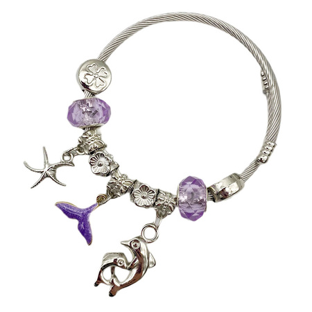 Bransoletka dziecięca z zawieszkami charms zestaw eleganckie opakowanie