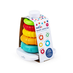 PIRAMIDKA KOLOROWE OBRĘCZE ZABAWKA SENSORYCZNA TULI FUN