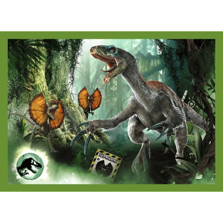 Puzzle 4w1 groźne dinozaury Jurassic World Trefl