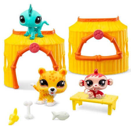 Zestaw Littlest Pet Shop Dżungla + 3 figurki
