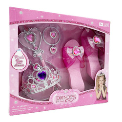 Zestaw księżniczki z pantofelkami różowy komplet małej królewny