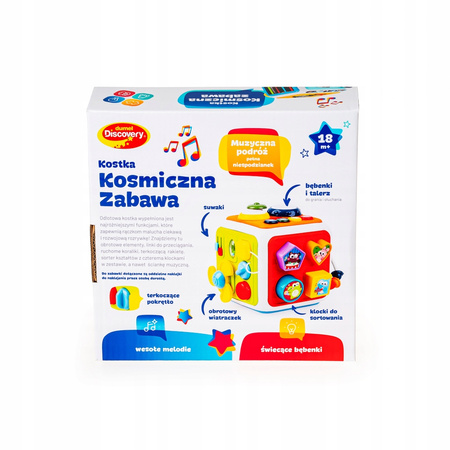 Edukacyjna kostka zręcznościowa kosmiczna zabawa muzyka dźwięk