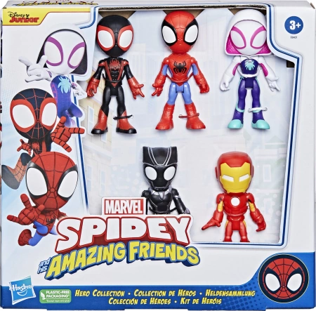 SPIDEY AMAZING FRIENDS ZESTAW 5 FIGUREK Ghost Spider Black Panther Miles