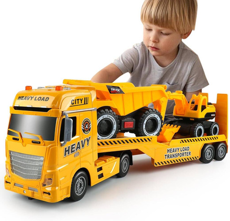 LAWETA BUDOWLANA CIĘŻARÓWKA KOPARKA WYWROTKA ŚWIATŁO DŹWIĘK 53CM