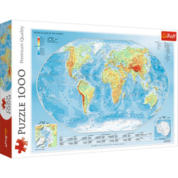PUZZLE 1000 Mapa fizyczna świata 10463 Trefl